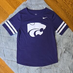Nike KSU Purple/White Short Sleeve Shirt, Womens Medium, Great Condition